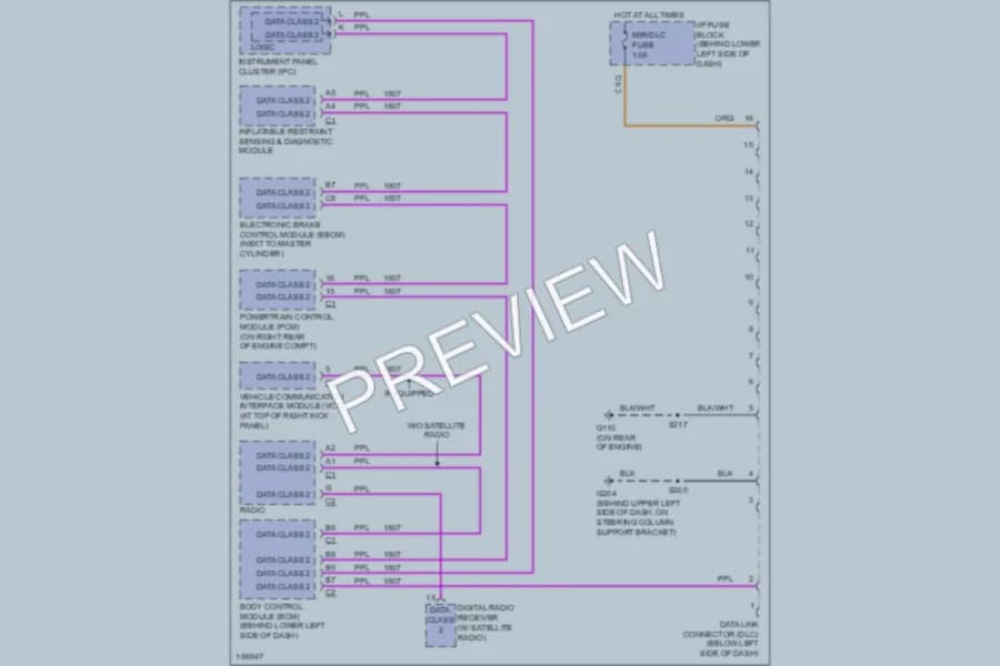 2004 Chevrolet Cavalier Computer Data Lines wiring diagram preview