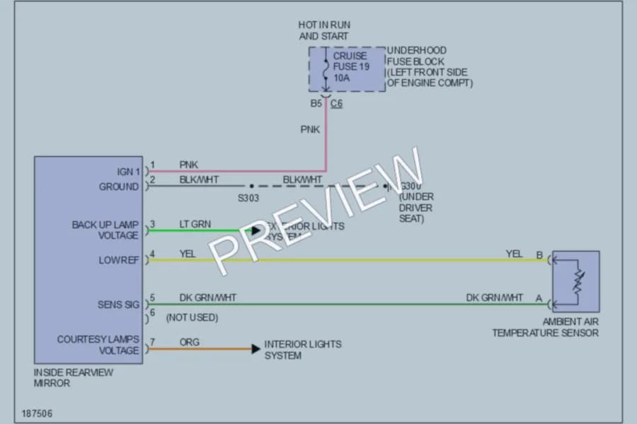 2004 Chevrolet Colorado Power Mirrors wiring diagram preview