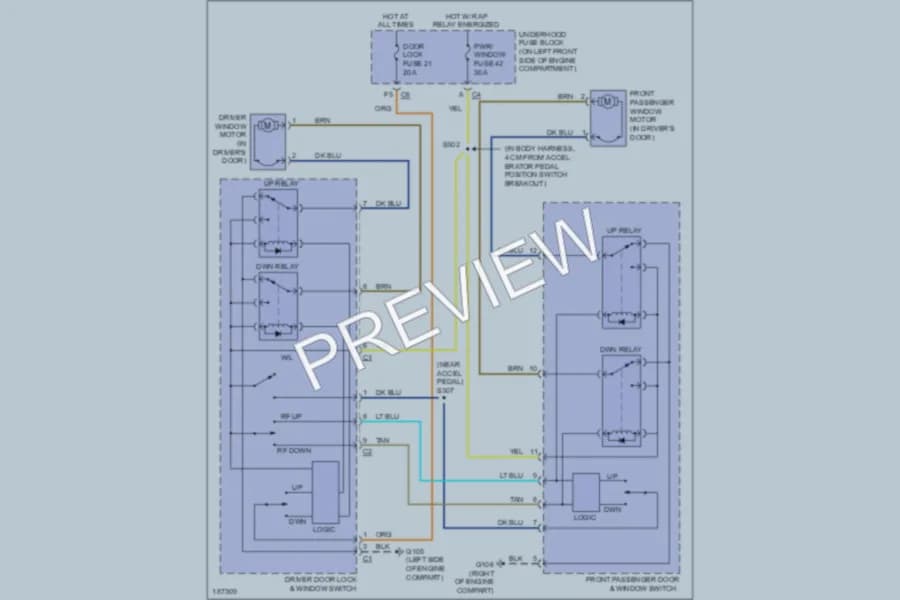2004 Chevrolet Colorado Power Windows wiring diagram preview