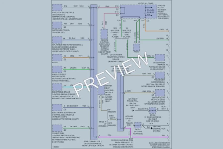2004 Chevrolet Corvette Computer Data Lines wiring diagram preview