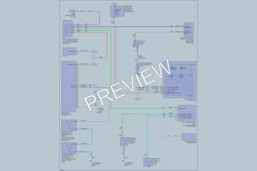 2004 Chevrolet G1500 Warning Systems wiring diagram preview with protected circuit layout