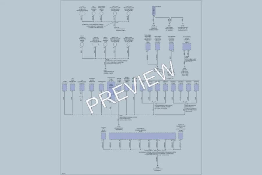 2004 Chevrolet G2500 Ground Distribution wiring diagram preview with protected circuit layout