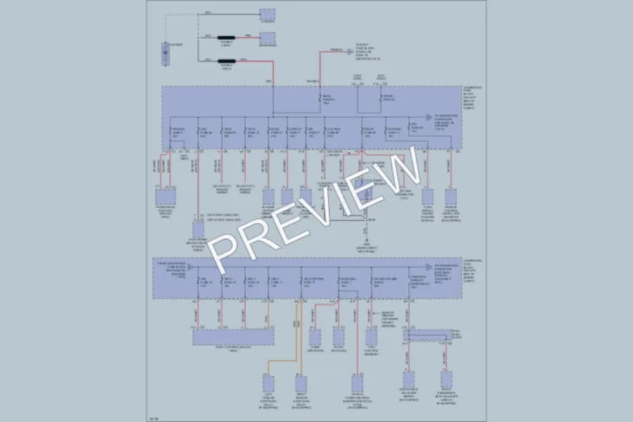 2004 Chevrolet G2500 Power Distribution wiring diagram preview with protected circuit layout