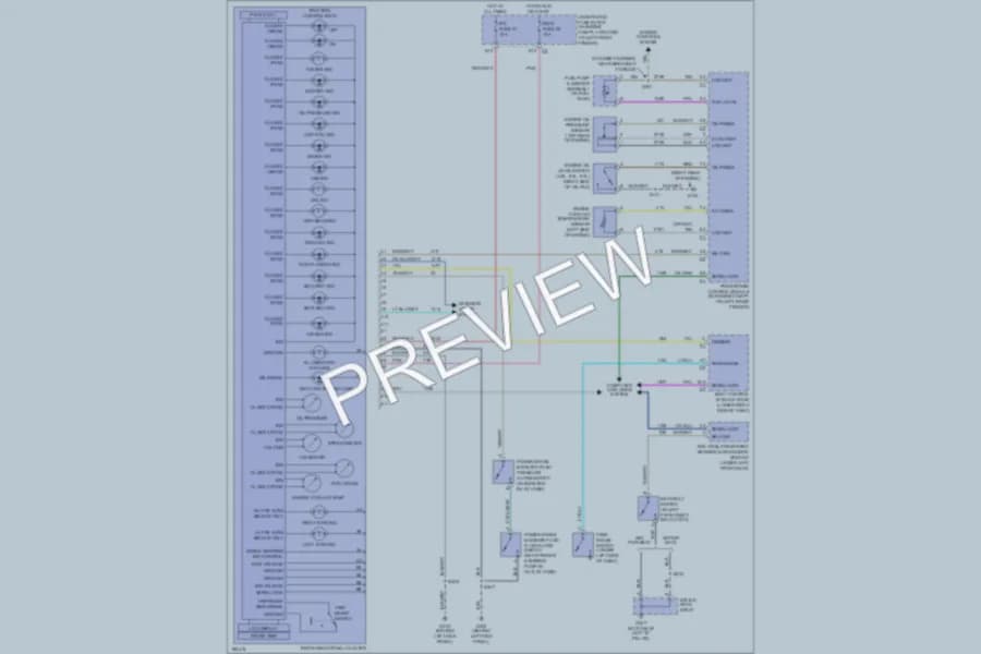 2004 Chevrolet H1500 Instrument Cluster wiring diagram preview with protected circuit layout