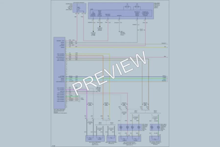 2004 Chevrolet H1500 Supplemental Restraints wiring diagram preview with protected circuit layout