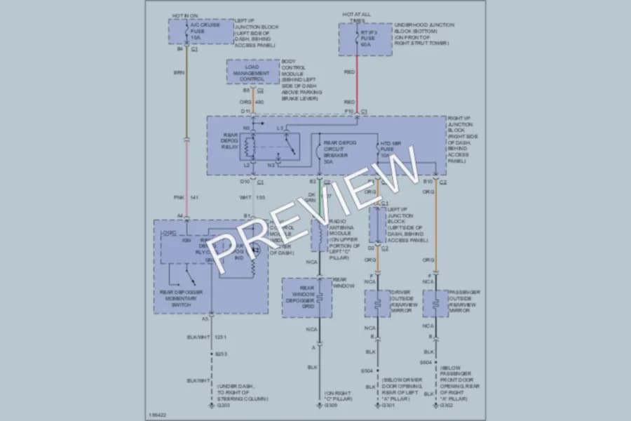 2004 Chevrolet MonteCarlo Defoggers wiring diagram preview