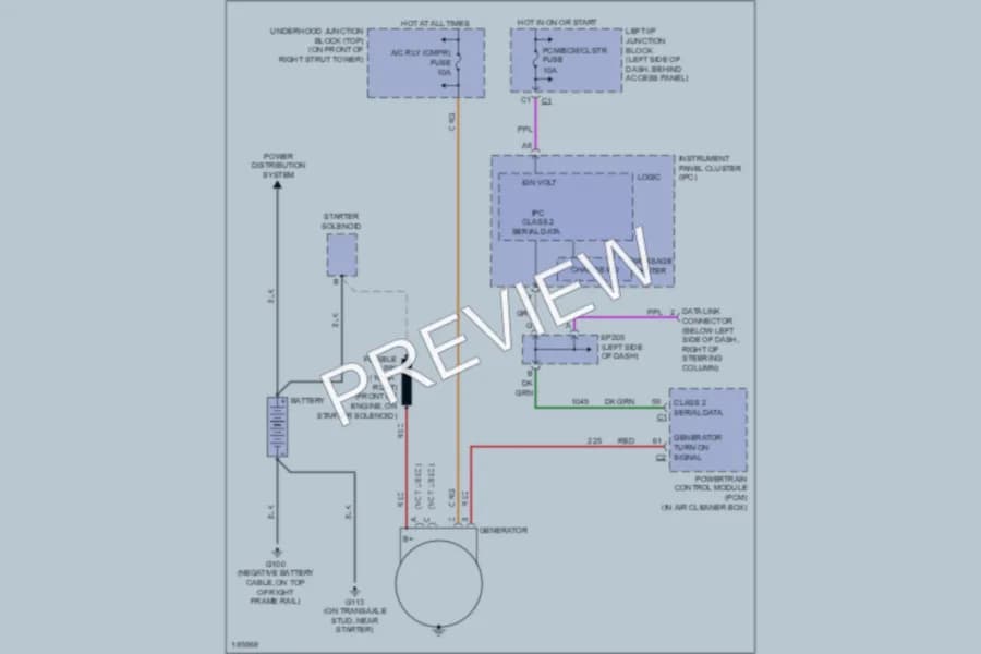 2004 Chevrolet MonteCarlo Starting Charging wiring diagram preview