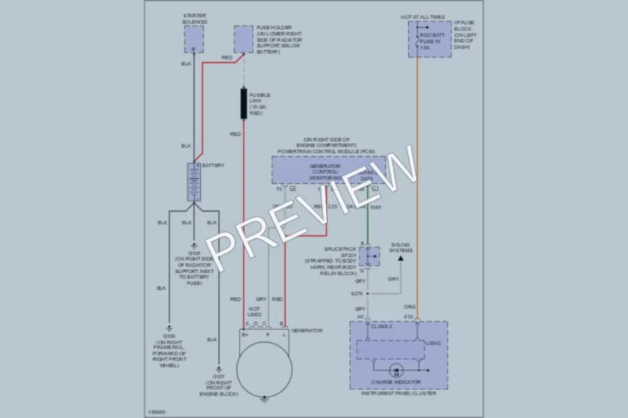 2004 Chevrolet S10 Starting Charging wiring diagram preview