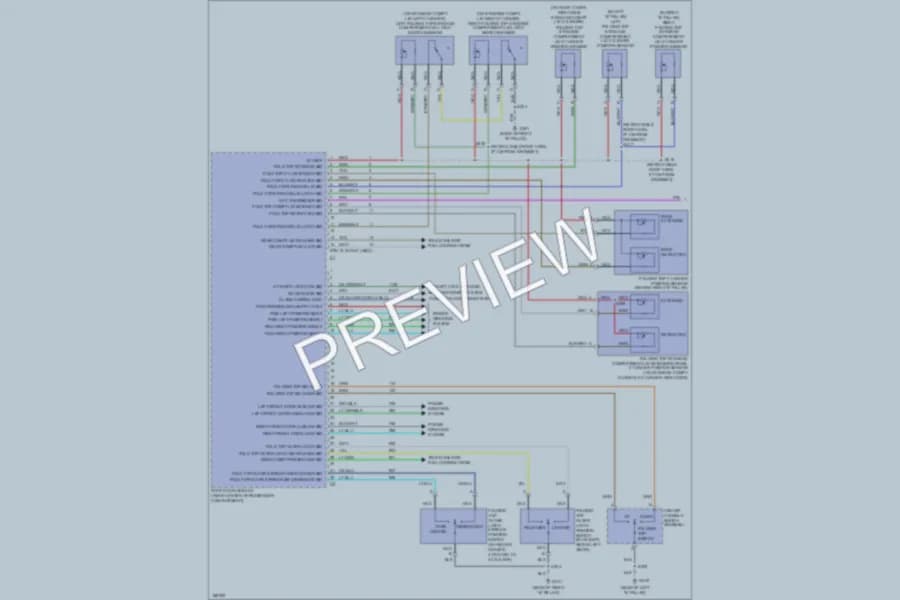 2004 Chevrolet SSR Power Top Sunroof wiring diagram preview