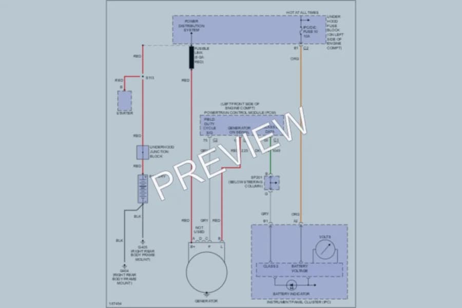 2004 Chevrolet SSR Starting Charging wiring diagram preview