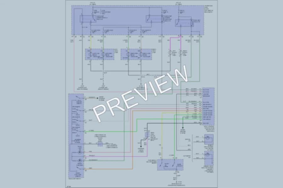2004 Chevrolet TrailBlazerEXT Headlights wiring diagram preview