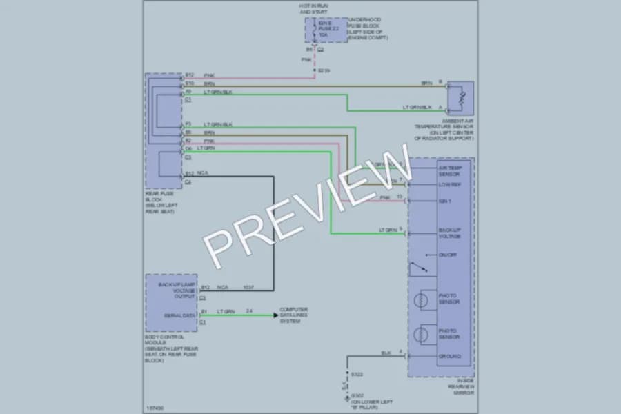 2004 Chevrolet TrailBlazerEXT Power Mirrors wiring diagram preview