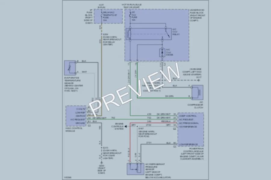 2004 Chevrolet Venture Air Conditioning wiring diagram preview
