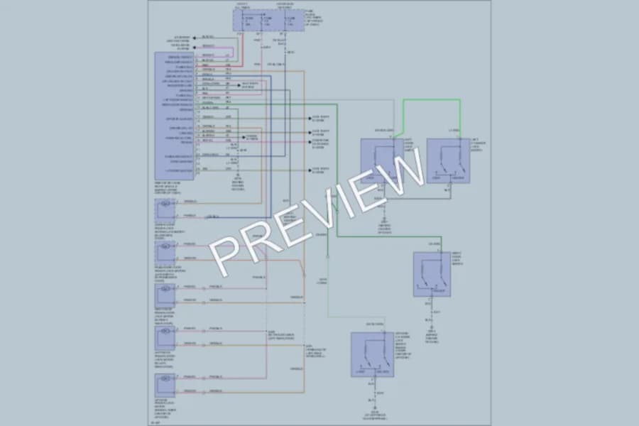 2004 Chrysler PTCruiser Power Door Locks wiring diagram preview