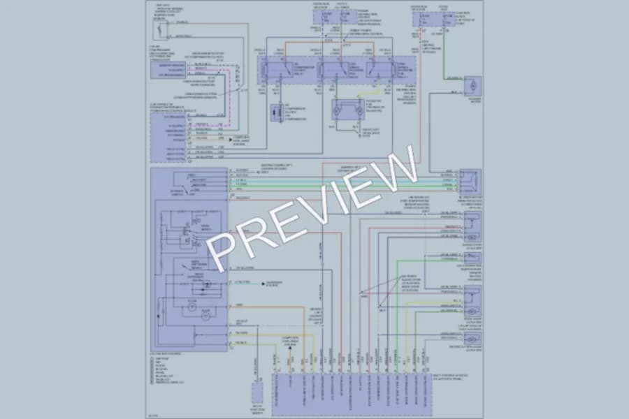 2004 Chrysler 2D Convertible Air Conditioning wiring diagram preview with protected circuit layout