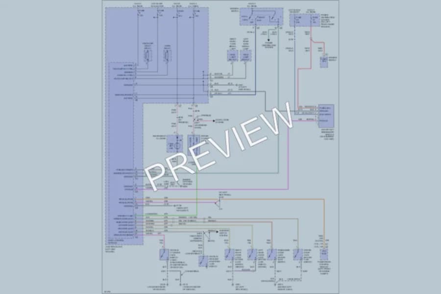 2004 Chrysler 2D Convertible Anti Theft wiring diagram preview with protected circuit layout