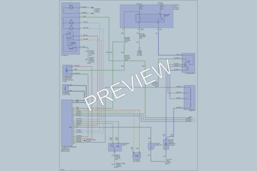 2004 Chrysler 2D Coupe Air Conditioning wiring diagram preview with protected circuit layout