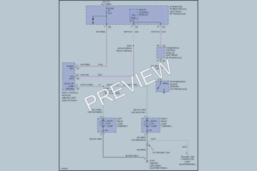 2004 Chrysler TownCountry Exterior Lights wiring diagram preview