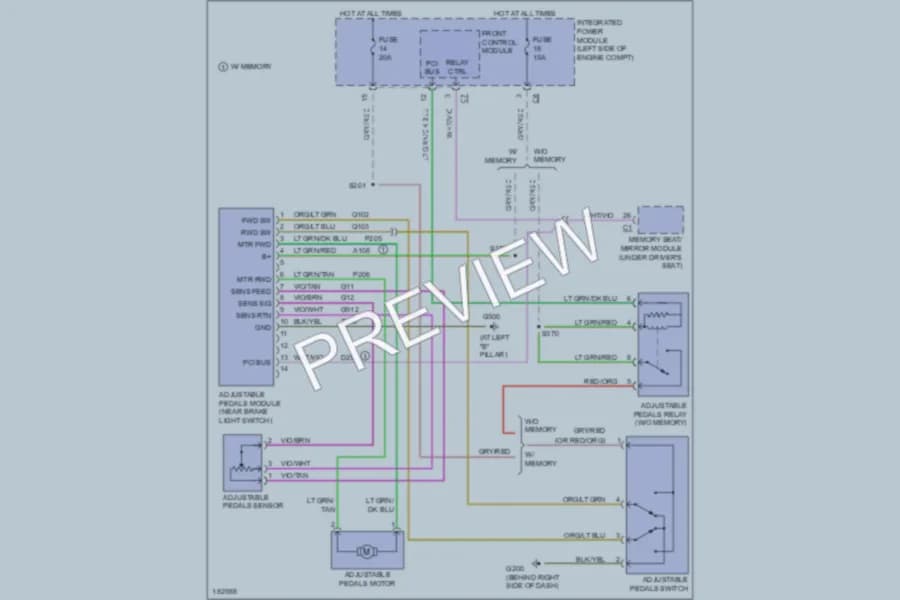 2004 Chrysler TownCountry Power Seats wiring diagram preview