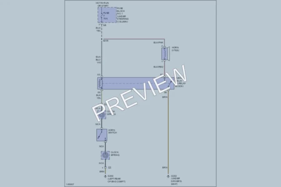 2004 Dodge 3500Sprinter Horn wiring diagram preview
