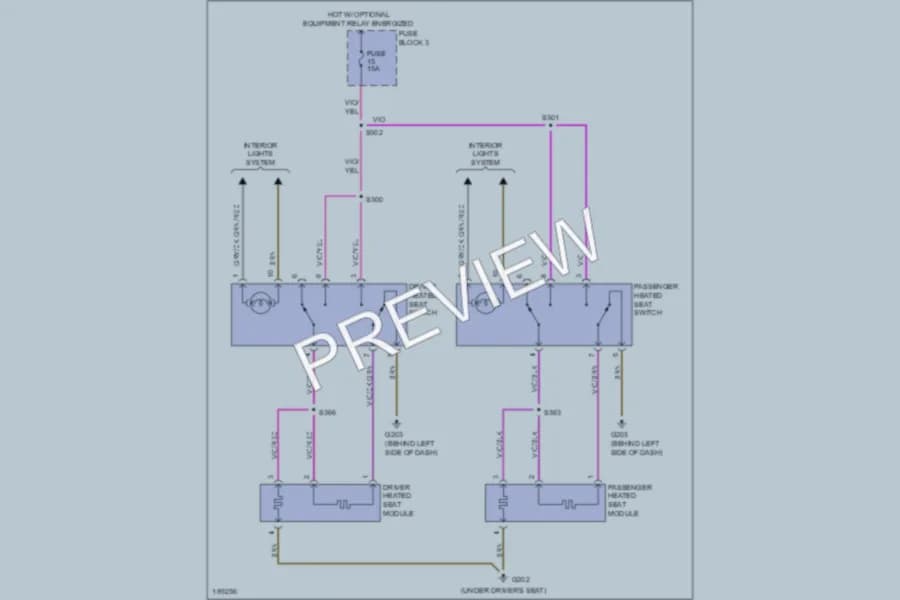 2004 Dodge 3500Sprinter Power Seats wiring diagram preview