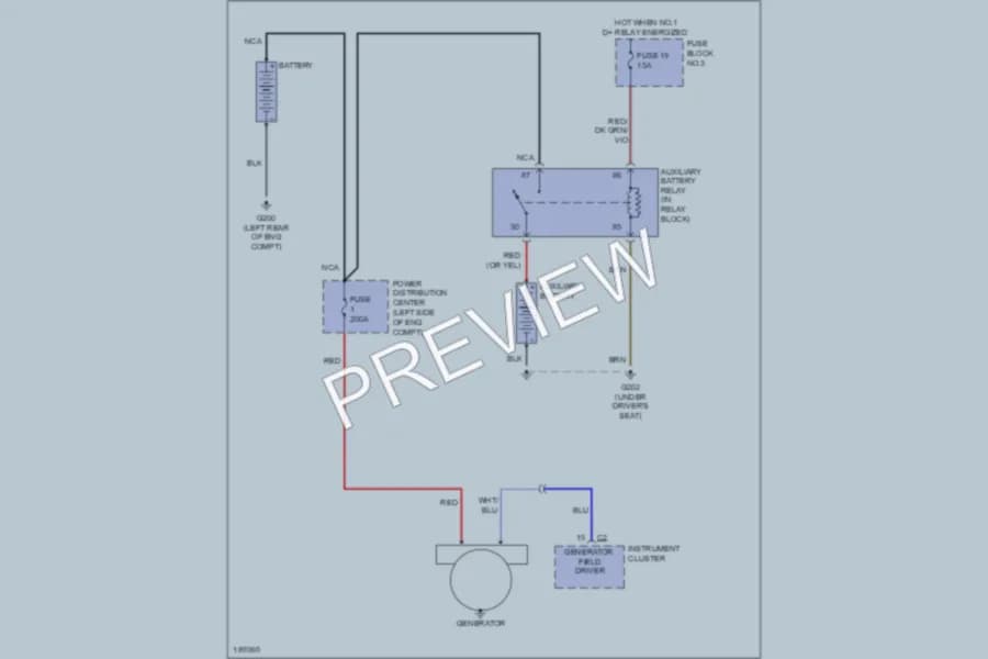 2004 Dodge 3500Sprinter Starting Charging wiring diagram preview