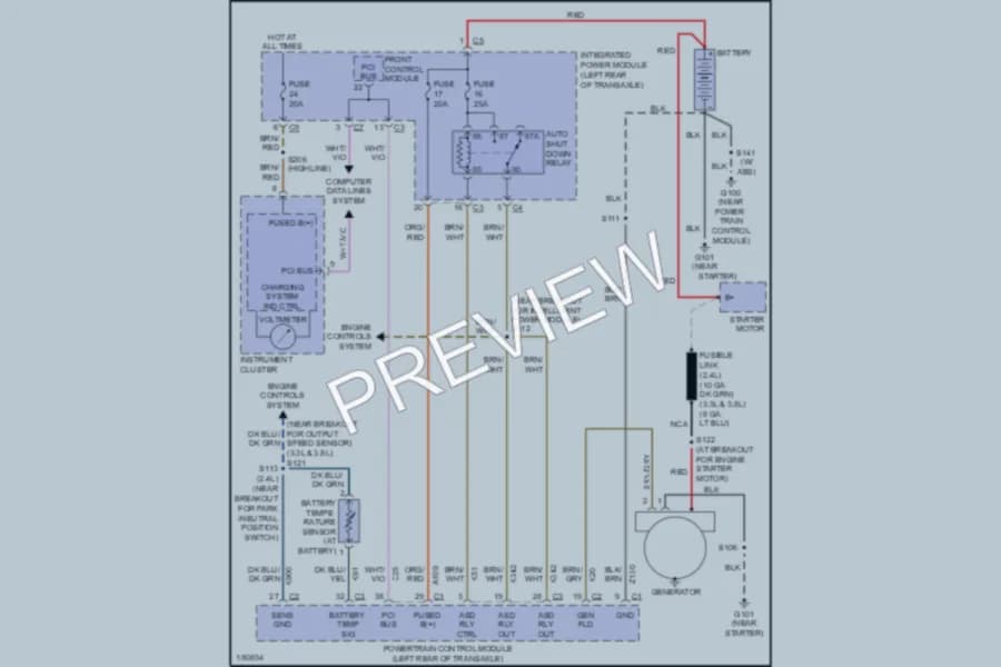 2004 Dodge Caravan Starting Charging wiring diagram preview