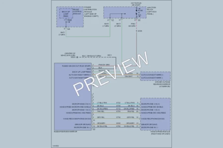 2004 Dodge Durango Power Mirrors wiring diagram preview