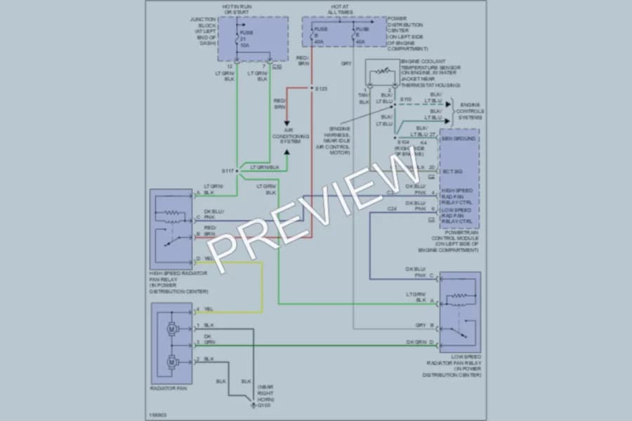 2004 Dodge Intrepid Cooling Fan wiring diagram preview