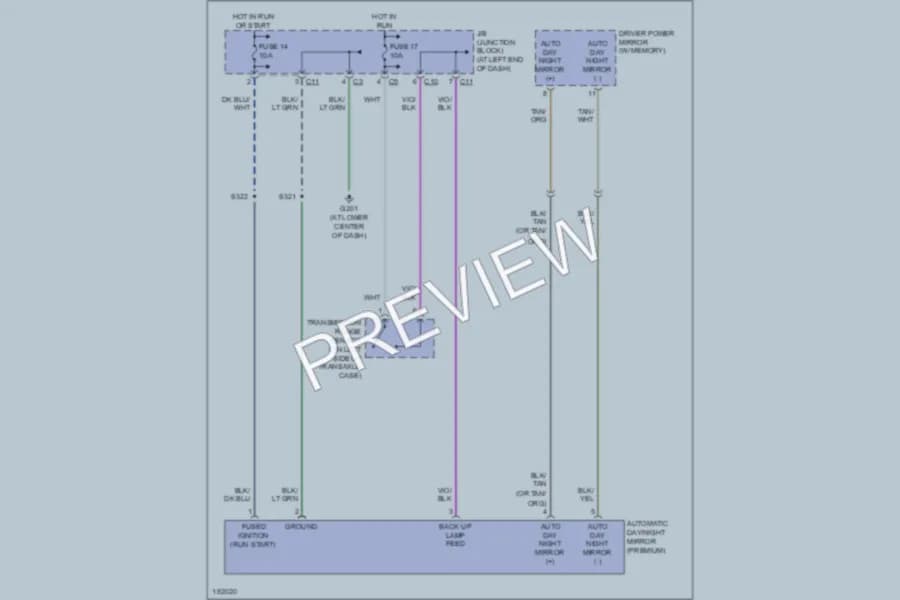 2004 Dodge Intrepid Power Mirrors wiring diagram preview