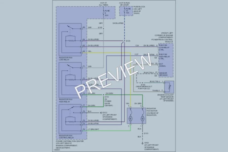 2004 Dodge Neon Cooling Fan wiring diagram preview