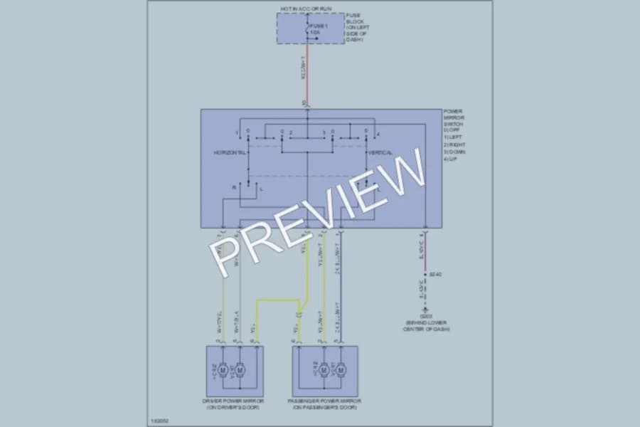 2004 Dodge Neon Power Mirrors wiring diagram preview