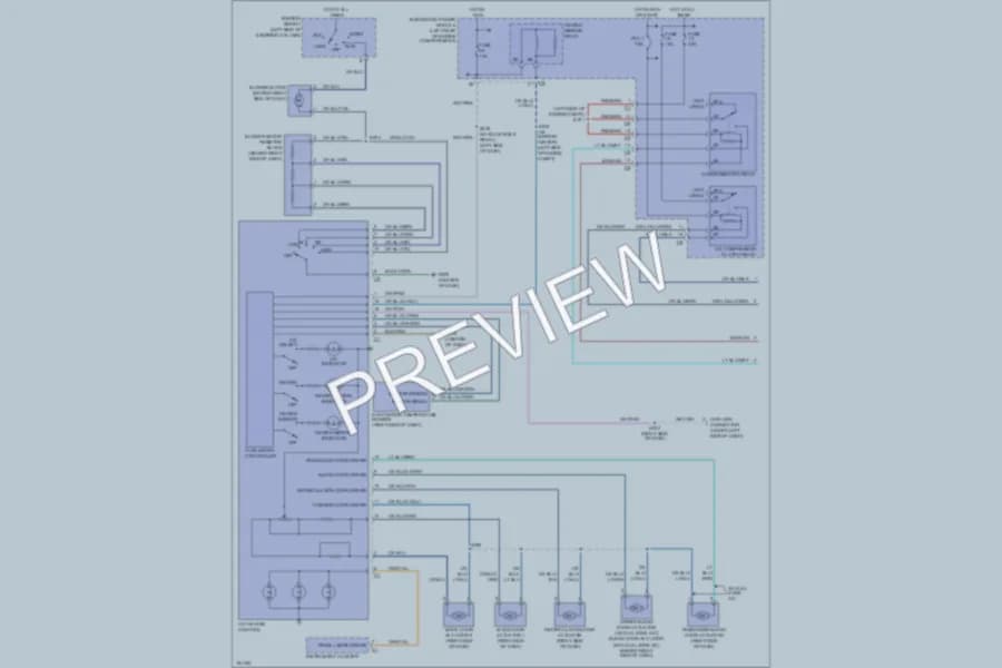 2004 Dodge R2500 Air Conditioning wiring diagram preview with protected circuit layout