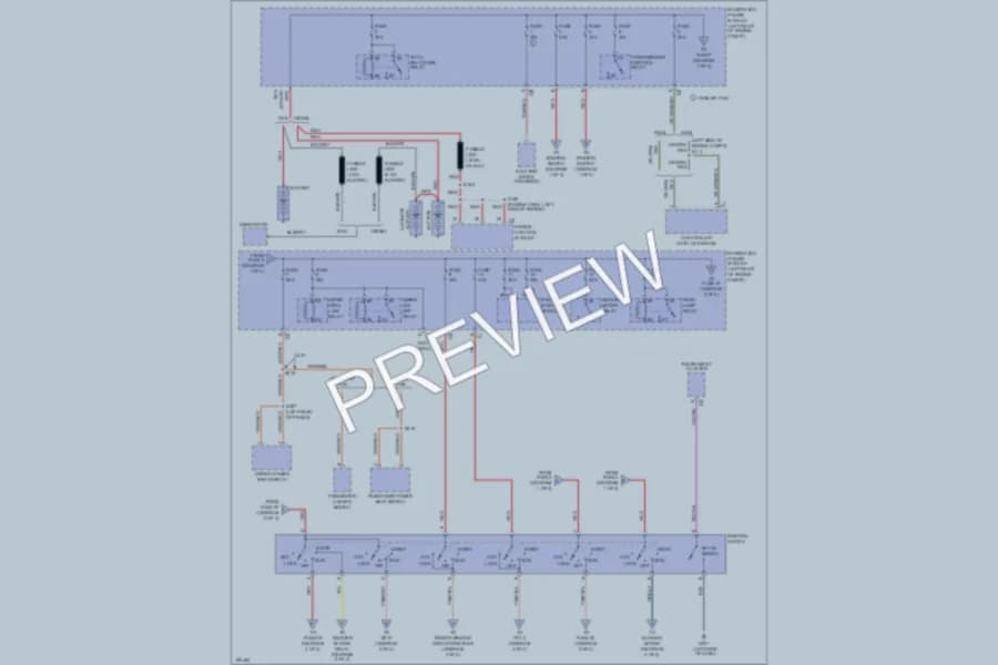 2004 Dodge R2500 Power Distribution wiring diagram preview with protected circuit layout