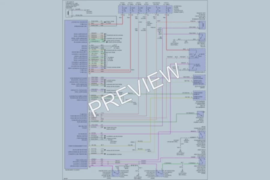 2004 Dodge R3500 Instrument Cluster wiring diagram preview with protected circuit layout