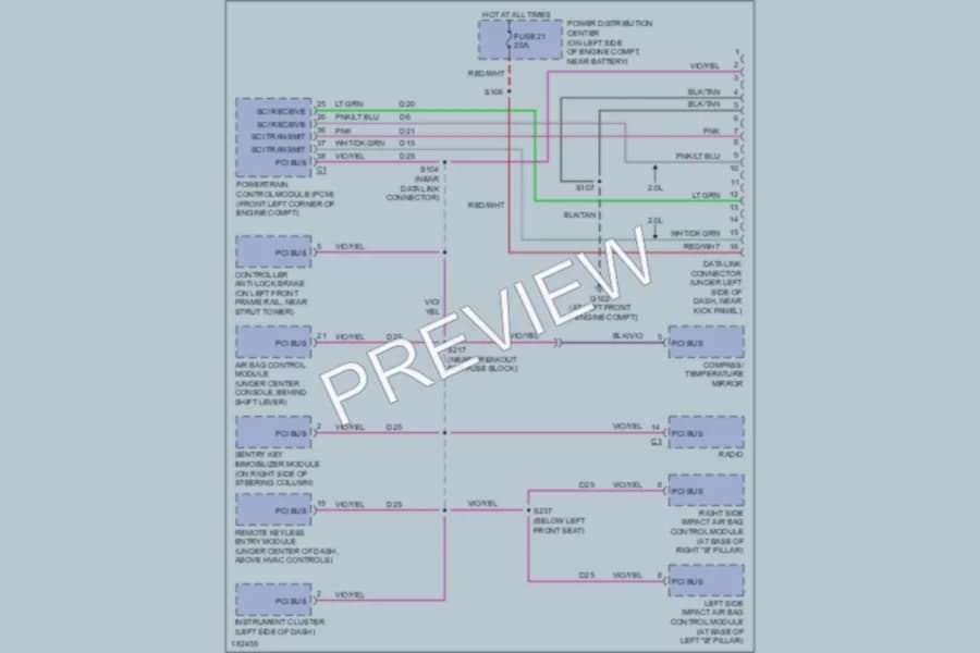 2004 Dodge SX20 Computer Data Lines wiring diagram preview