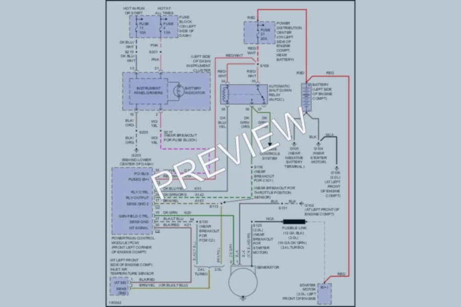 2004 Dodge SX20 Starting Charging wiring diagram preview