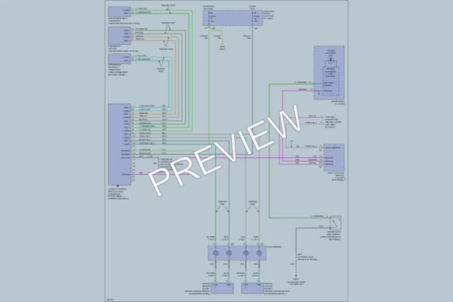 2004 Dodge 4D Sedan Supplemental Restraints wiring diagram preview with protected circuit layout