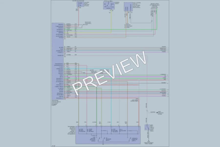 2004 Dodge 4D Sedan Transmission wiring diagram preview with protected circuit layout