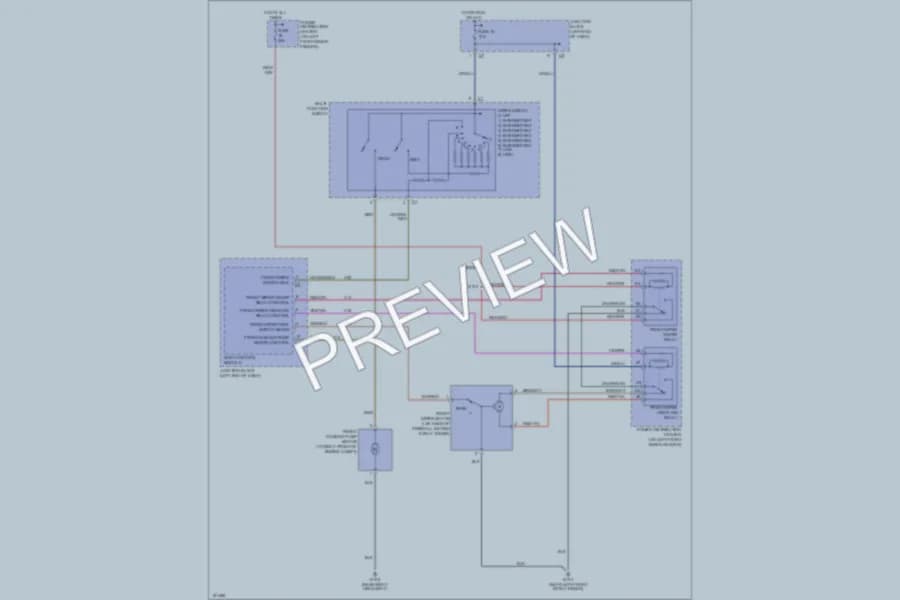 2004 Dodge 4D Sedan Wiper Washer wiring diagram preview with protected circuit layout