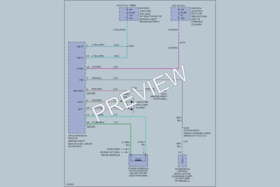 2004 Ford CrownVictoria Electronic Power Steering wiring diagram preview