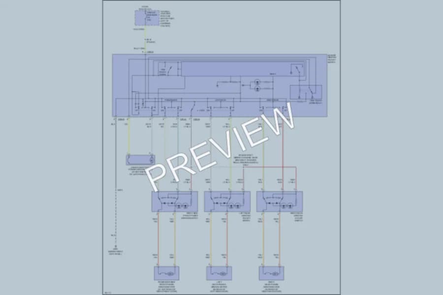 2004 Ford CrownVictoria Power Windows wiring diagram preview