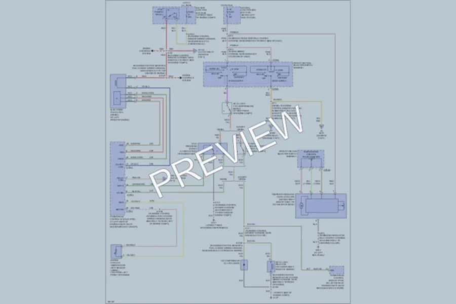 2004 Ford E150 Air Conditioning wiring diagram preview with protected circuit layout
