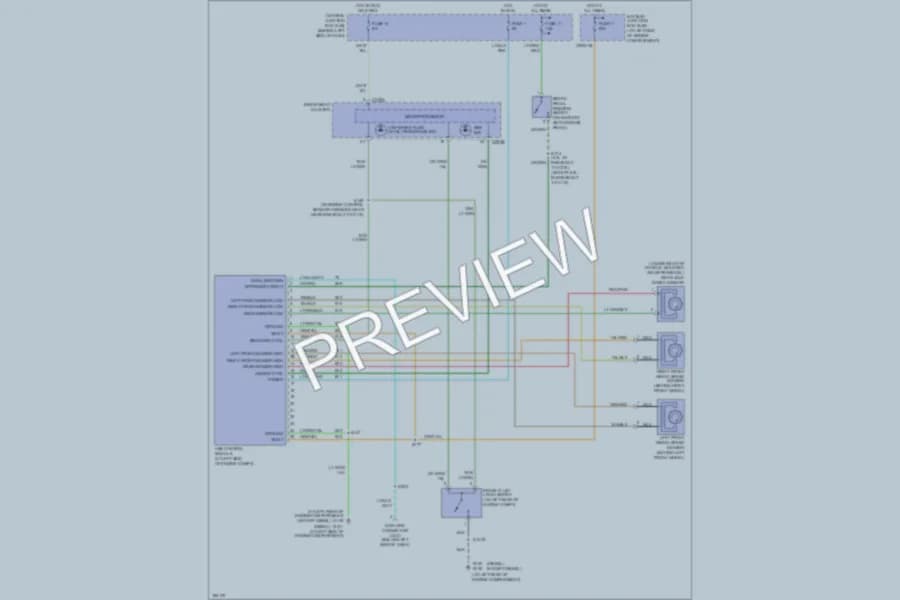 2004 Ford E250 Anti Lock Brakes wiring diagram preview with protected circuit layout