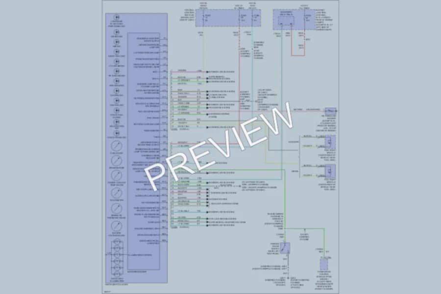 2004 Ford E250 Instrument Cluster wiring diagram preview with protected circuit layout
