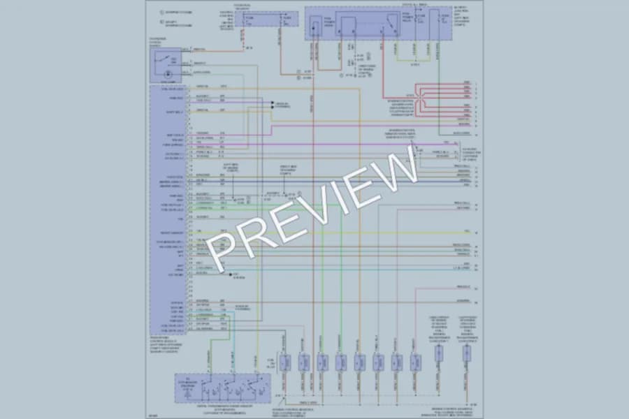 2004 Ford E350 Super Duty Engine Performance wiring diagram preview with protected circuit layout