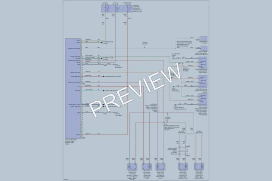 2004 Ford E450Econoline Power Door Locks wiring diagram preview