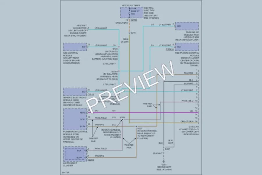 2004 Ford Escape Computer Data Lines wiring diagram preview