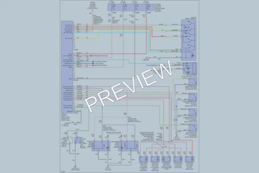 2004 Ford Excursion Power Door Locks wiring diagram preview