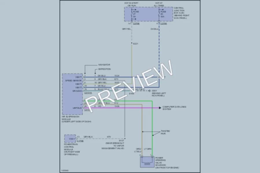 2004 Ford Expedition Electronic Power Steering wiring diagram preview